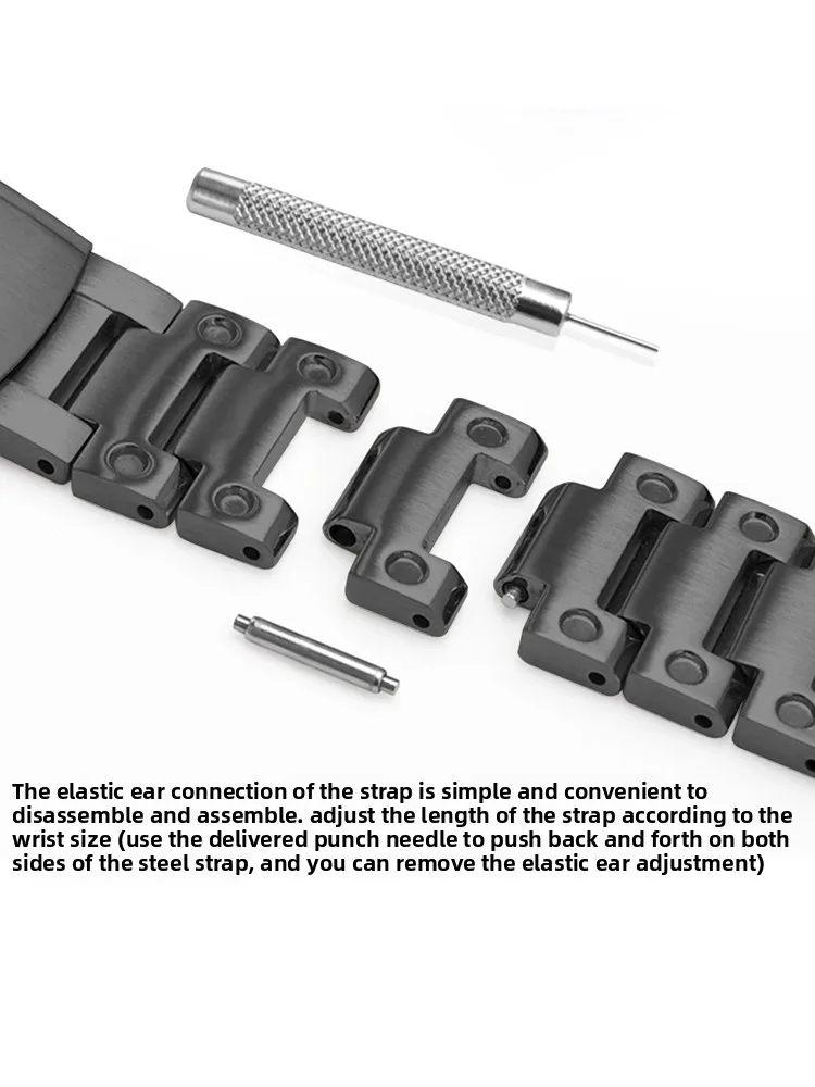GA-110 طقم عصري الفولاذ المقاوم للصدأ حزام ل كاسيو G-SHOCK GA 110 GA-120 GA-100 الرجال تعديل حزام الساعات سوار إكسسوارات