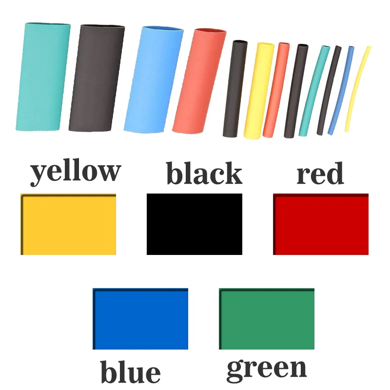 Set di 328 Tubi Termorestringenti Assortiti, Rapporto 2:1, Kit Isolante per Cavi e Fili