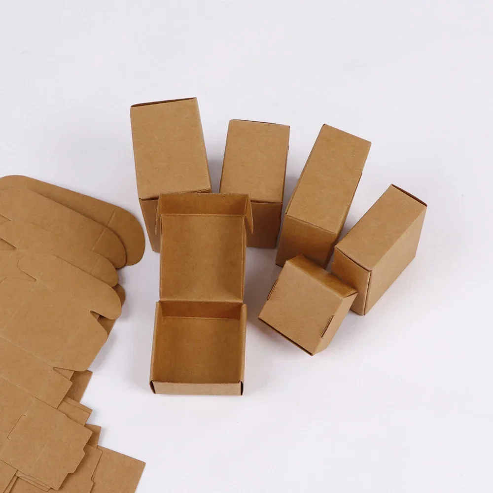 10/20PCS 6 Size Jewelry Organized Packaging Kraft Paper Box Necklace Earring Storage Wholesale Supplier