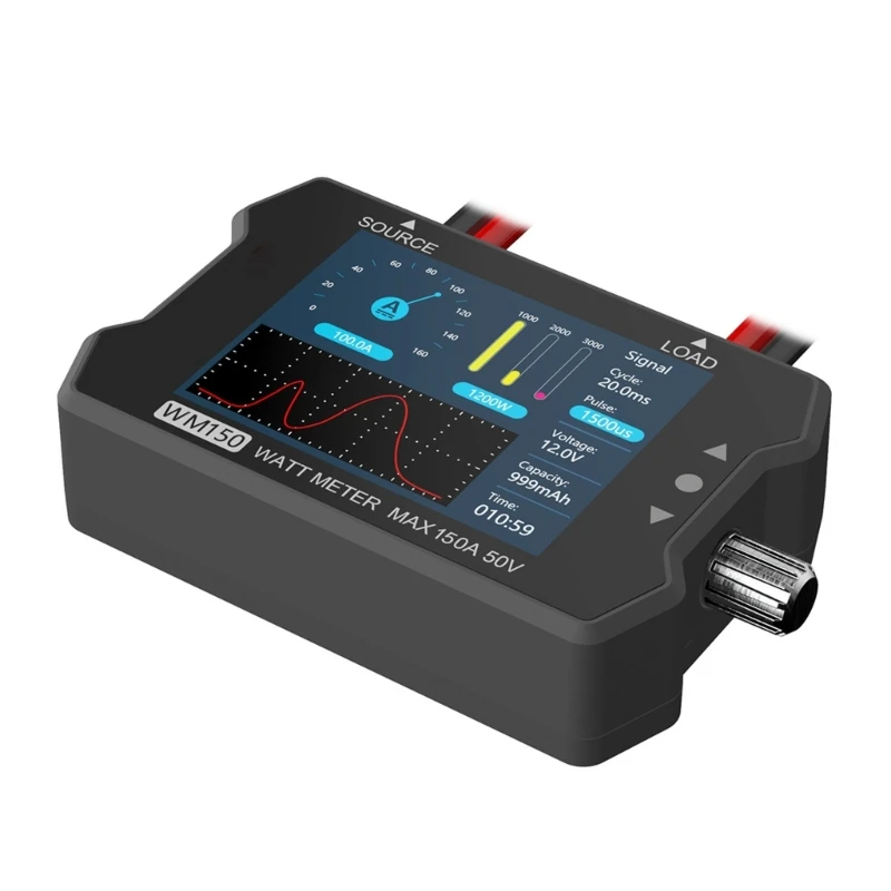 WM150 150A 50V Watt Meter LCD Display PWM 1000-2000us Output Monitoring