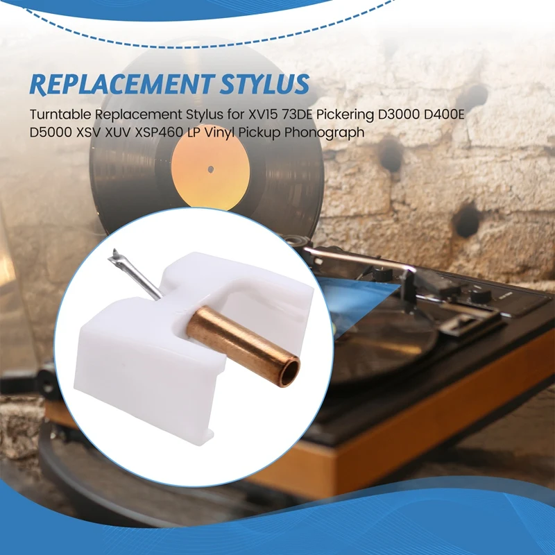 Turntable Replacement Stylus For XV15 73DE Pickering D3000 D400E D5000 XSV XUV XSP460 LP Vinyl Pickup Phonograph