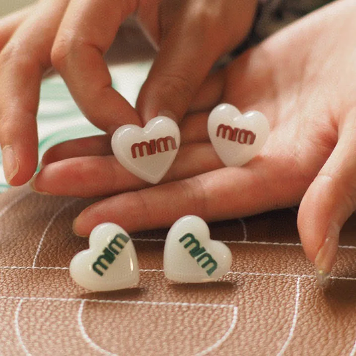 

Heart-Shaped Acetate 3D Resin Earrings - 3D Euro-American Style, Vintage Niche Designer