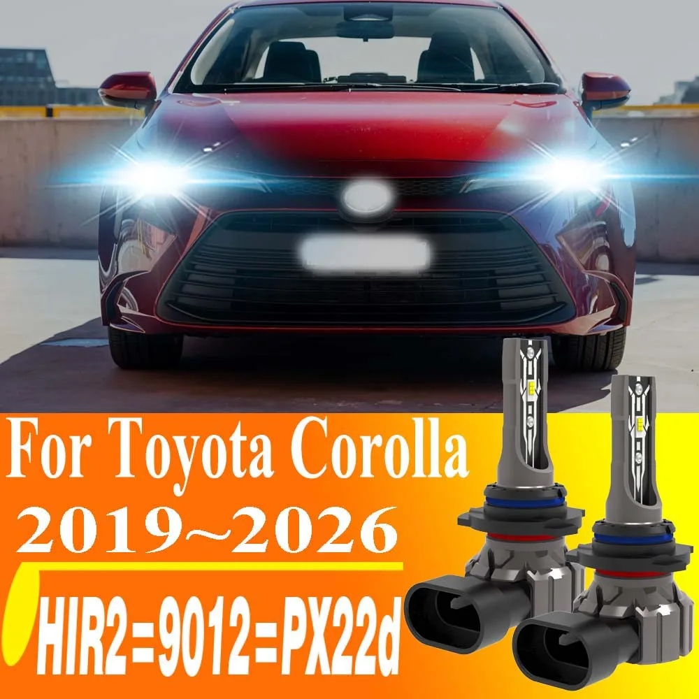 

2pcs HIR2 9012 PX22d Led Headlight Canbus No Error High Power White Light Diode Lamp Car Bulb 12v For Toyota Corolla 2019~2026