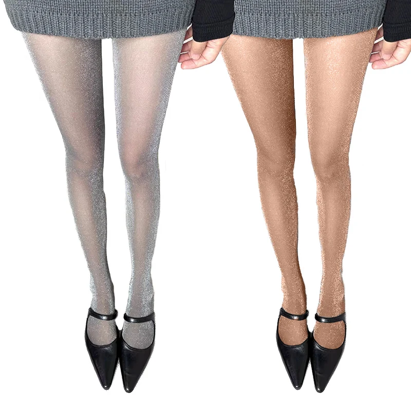 

2 пары ультратонких блестящих прозрачных колготок — женские дышащие эластичные шелковистые леггинсы для похудения на каждый день, офис и вечеринку