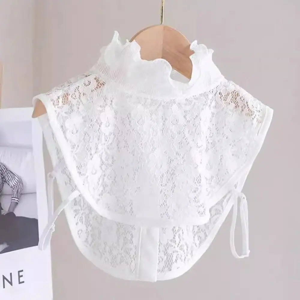 New Fashion Detachable Fake Collar Lace Adjustable Neckline White Black False Collar Women Girls