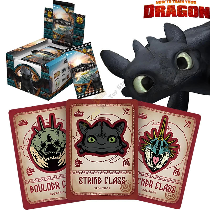 

Подлинные How To Train Your Dragon Movie, ограниченная серия, коллекционные карточки, аниме, периферийные игрушки, флэш-карты, подарки