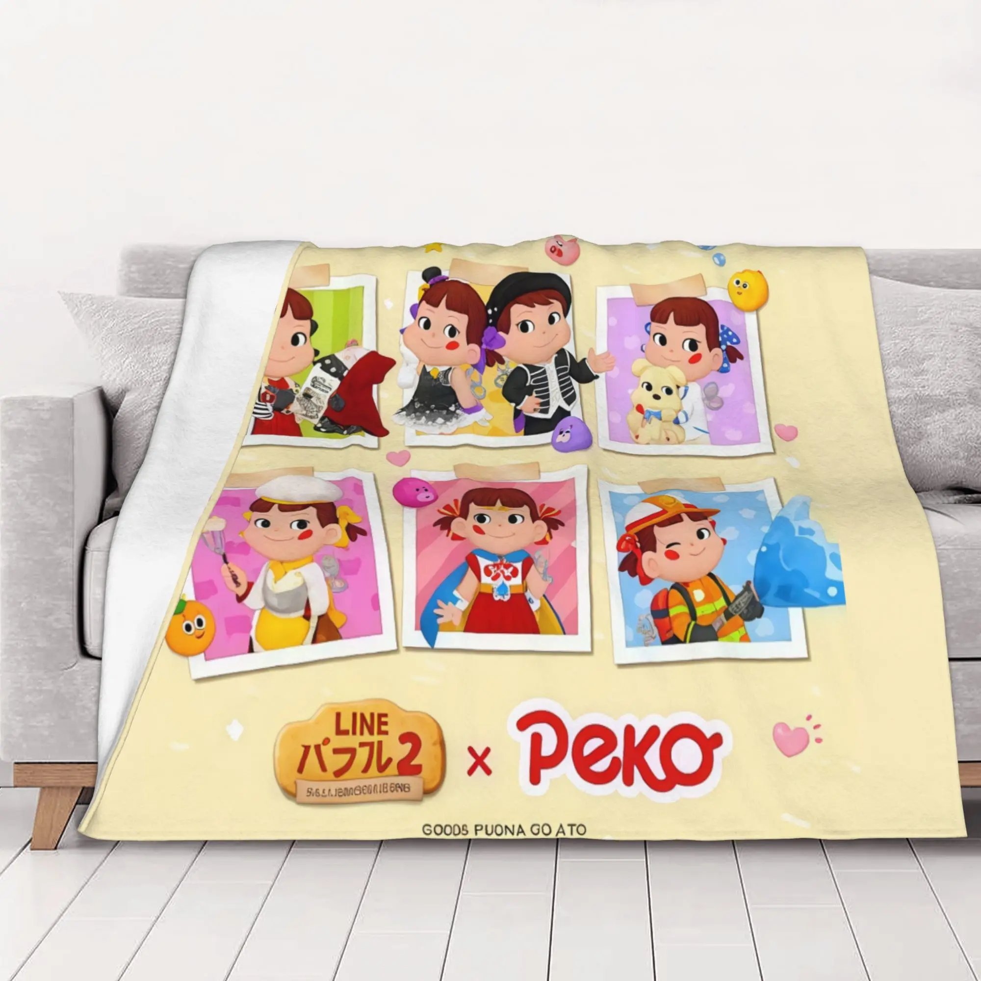 1PC home Cute Room Decor LINE Bubble Blanket Throw Blanket Fujiya Novelty Warm Blanket All Season