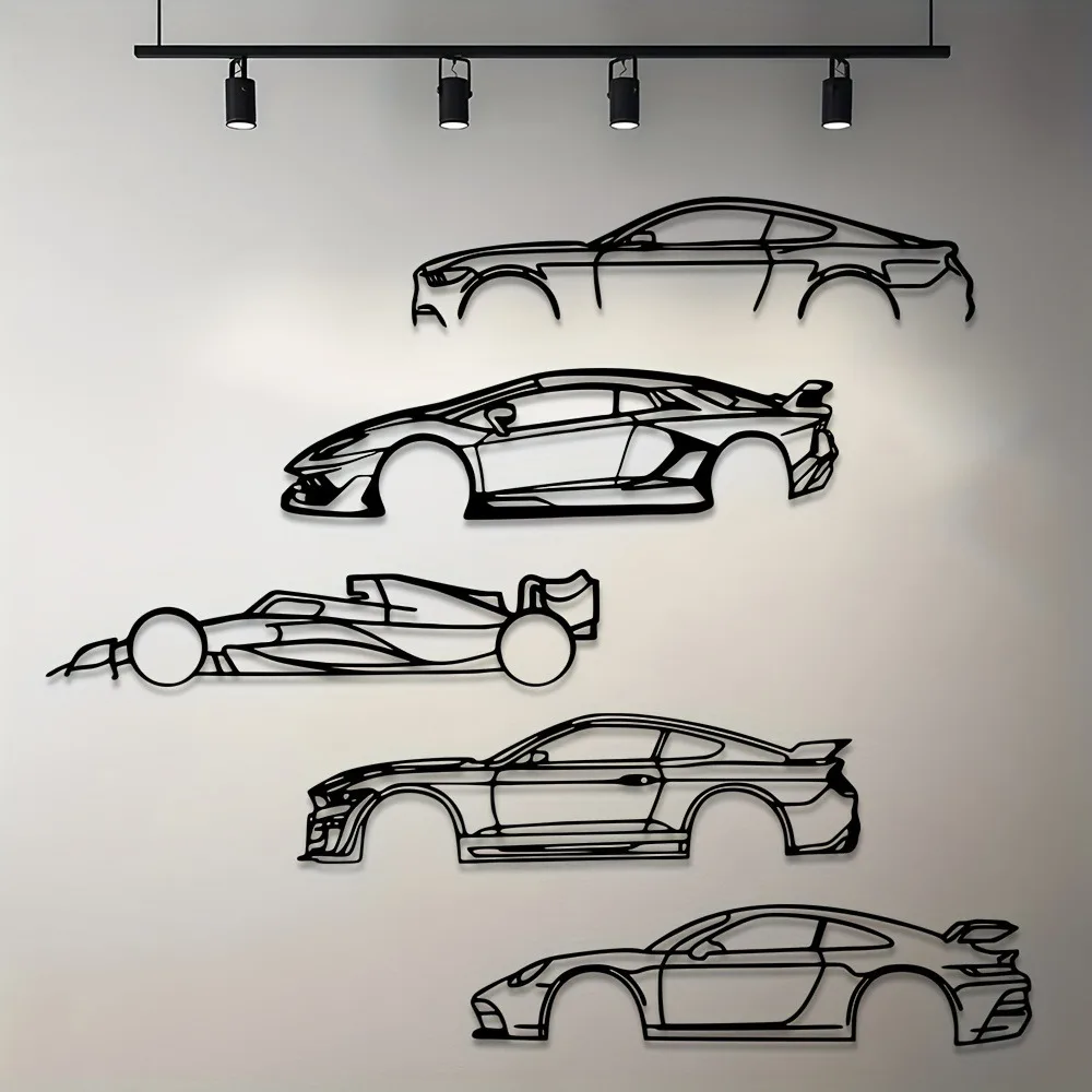 Sports Car Wall Decoration: Hot Border Metal Line with Premium Iron Ornaments