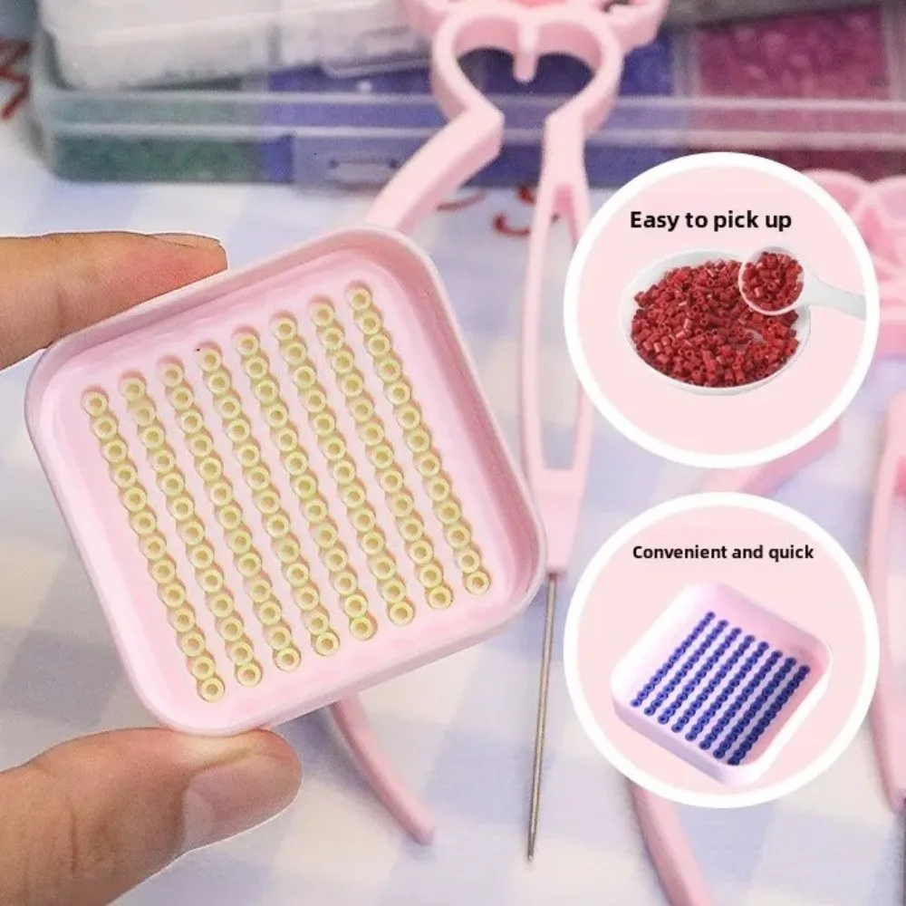 Kreative Perlen-Clips Stiftablage-Sets 2,6mm Zeitsparende Perlen-Aufnahmeschale Effizientes DIY Schmelzperlen-Steckbrett für den Haushalt