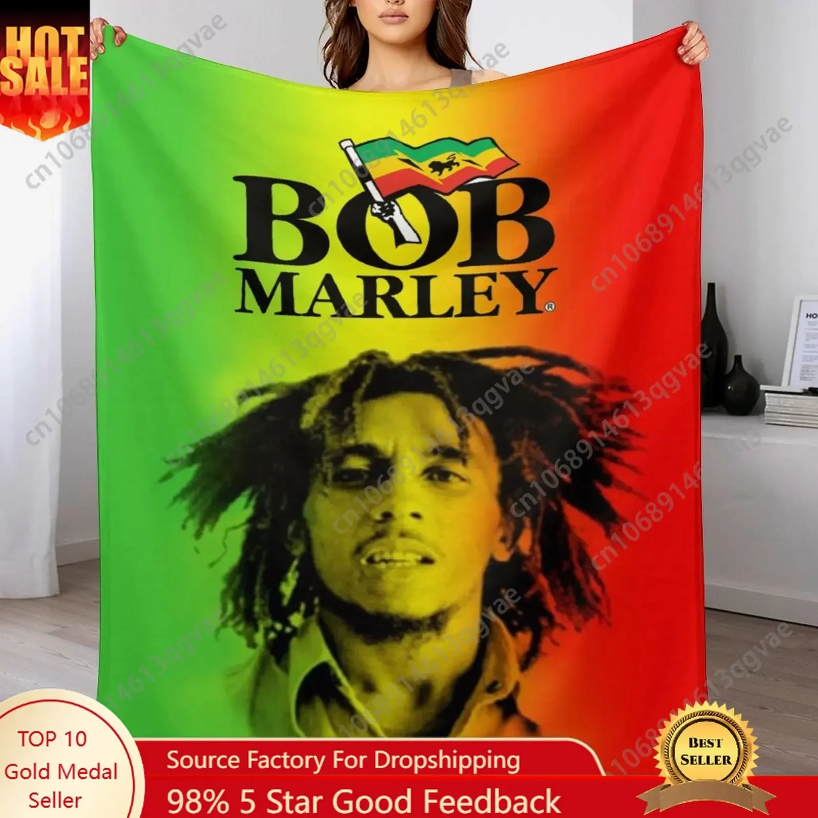 Bob Marley Reggae Rasta Flannel Blankets Are Soft Comfortable and Warm Perfect for Winter Naps Homes Offices Travel Camping