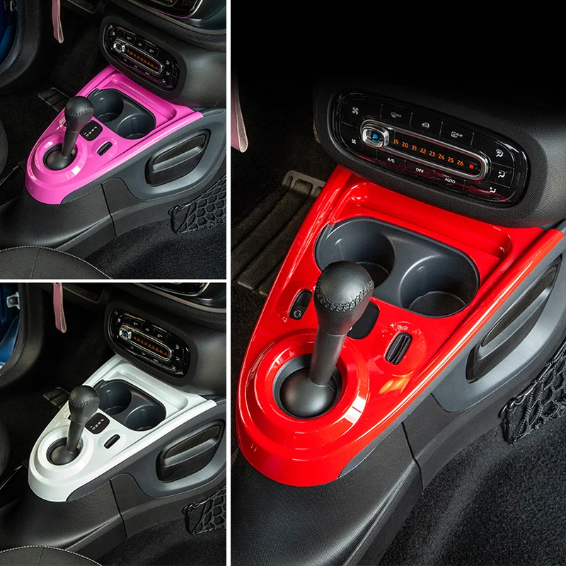 Car ABS Gear Panel Decoration Frame For Mercedes Smart 453 Fortwo Forfour Car Accessories Interior Sticker Styling Modification