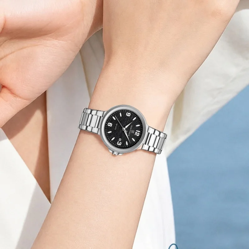 Top Brand NAVIFORCE Woman's Quartz Watch Date Display Luminous Waterproof Steel Band Girls Gifts New Wristwatch Relogio Feminino