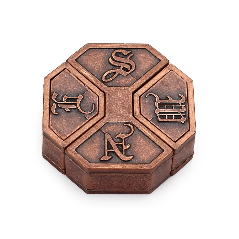 Metal Puzzle Brain Teasers Box Eight Trigrams Lock IQ Toys For Kids Adults Fidget For Anxiety Wit And Logica Games