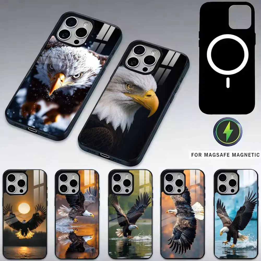 

Eagle Cool-l Anima Phone Case For iPhone17,16,15,14,13,12,11 Plus,Pro Magnetic with Magsafe Wireless Charging