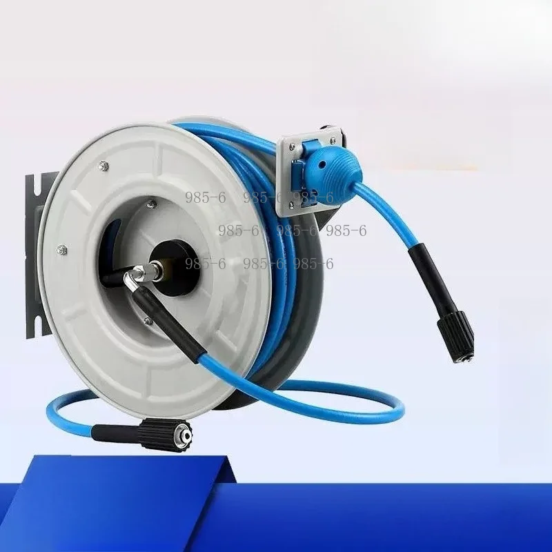 Heavy industrial spring automatic telescopic reel, supports lubricating oil storage and high-pressure water flushing