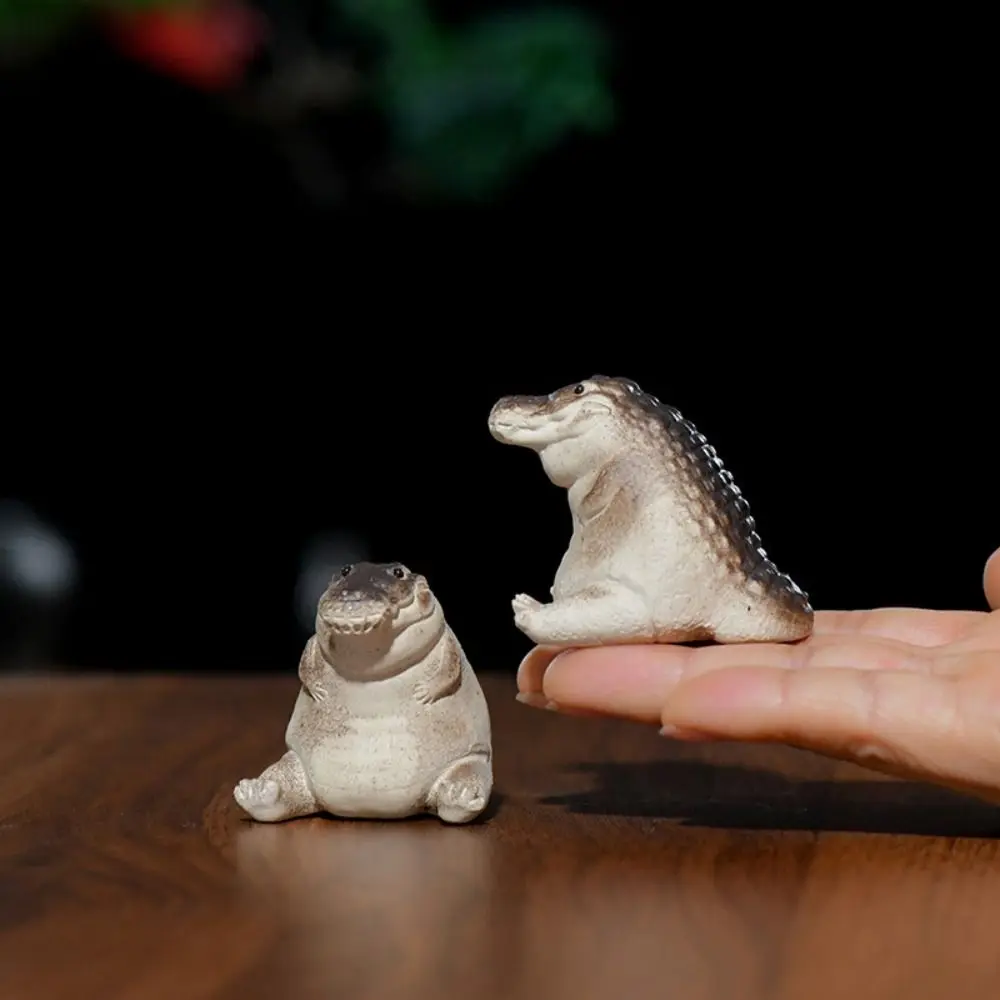 Practical Purple Clay Crocodile Tea Pet Cute Small Zisha Small Crocodile Vivid Handmade Tea Table