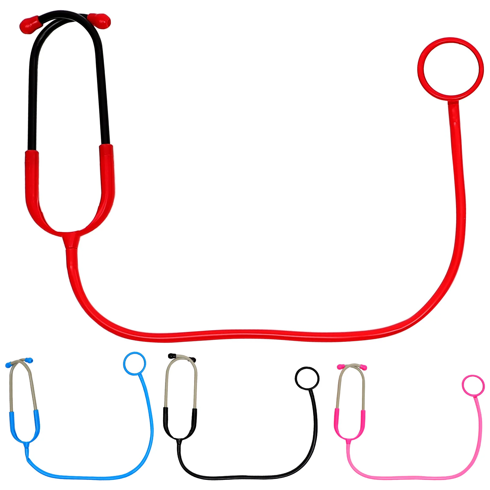 Accesorios de estetoscopio de simulación para niños, juego médico realista para incentivar la creatividad, juego de rol imaginativo para niños pequeños, 4 Uds.