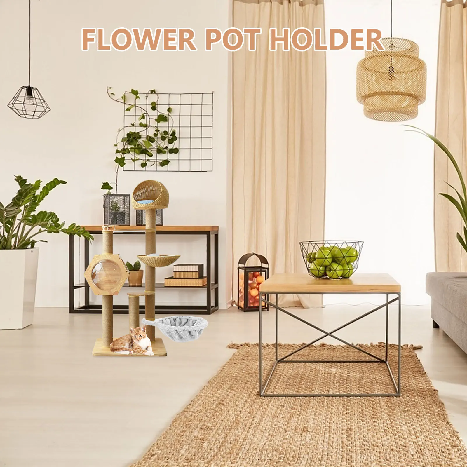 

Soft Thickened Cat Hammock for DIY Cat Tree Installation Cozy Resting Spot Enhances Climbing Lounging Experience Multifunctional