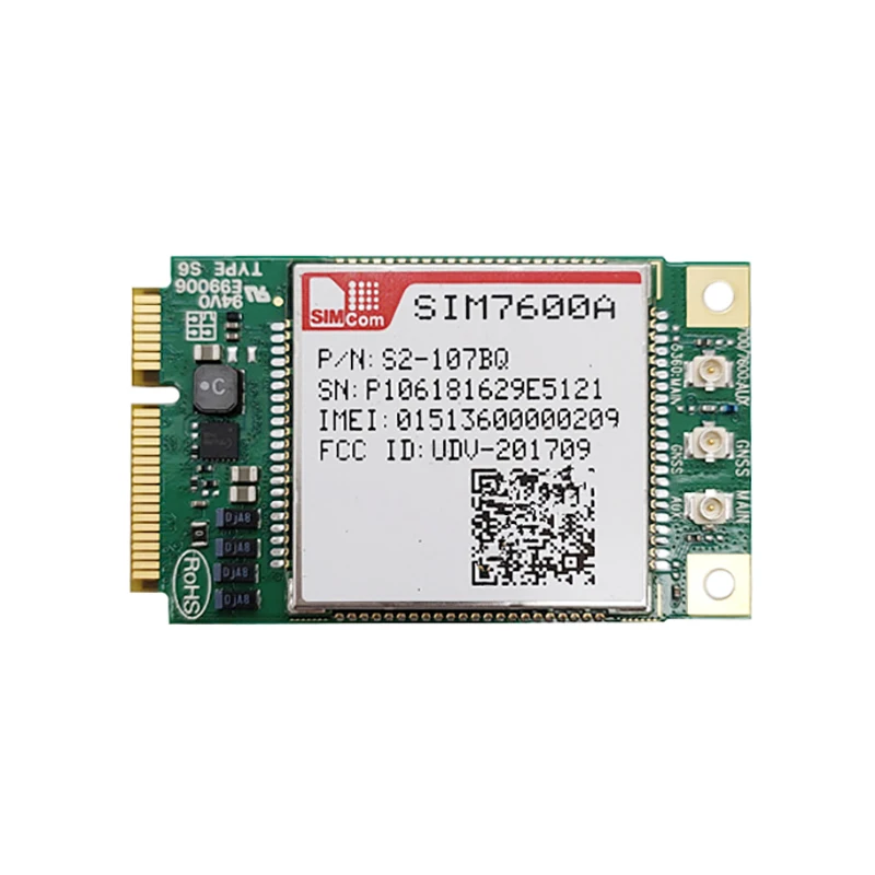 

SIMCOM SIM7600A MINI PCIE LTE Cat1 модуль LTE-FDD B2/B4/B12 WCDMA B2/B5 подходит для сетей LTE UMTS GSM с глобальным покрытием