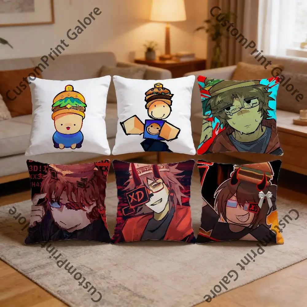 

007n7 Pillow Cover Polyester Square Cushion Case 45 cm Decorative for Home Couch Bed Car Decor