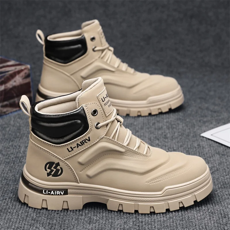 

CYYTL Mens Boots Winter Casual Leather Shoes Chelsea Cowboy Combat Tactical Hiking Outdoor Designer Luxury Tennis Ankle Sneakers