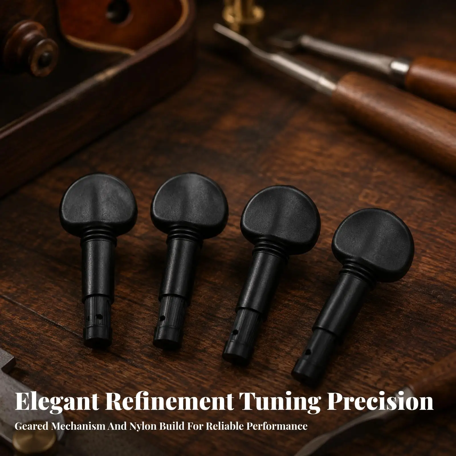 Violin Tuning Peg for 4/4 Full Size with Fine Geared Adjustment and Pitch Locking Feature for Musicians