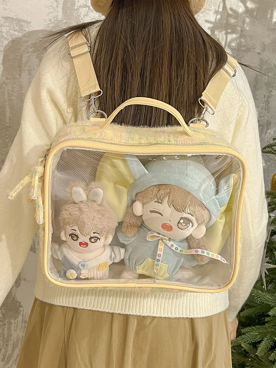 

Японская сумка для куклы Sle Basic 20 см JK Girl Pain Bag Сумка через плечо Прозрачная сумка для ячменя и ain Bag Мягкая коробка из ПВХ...
