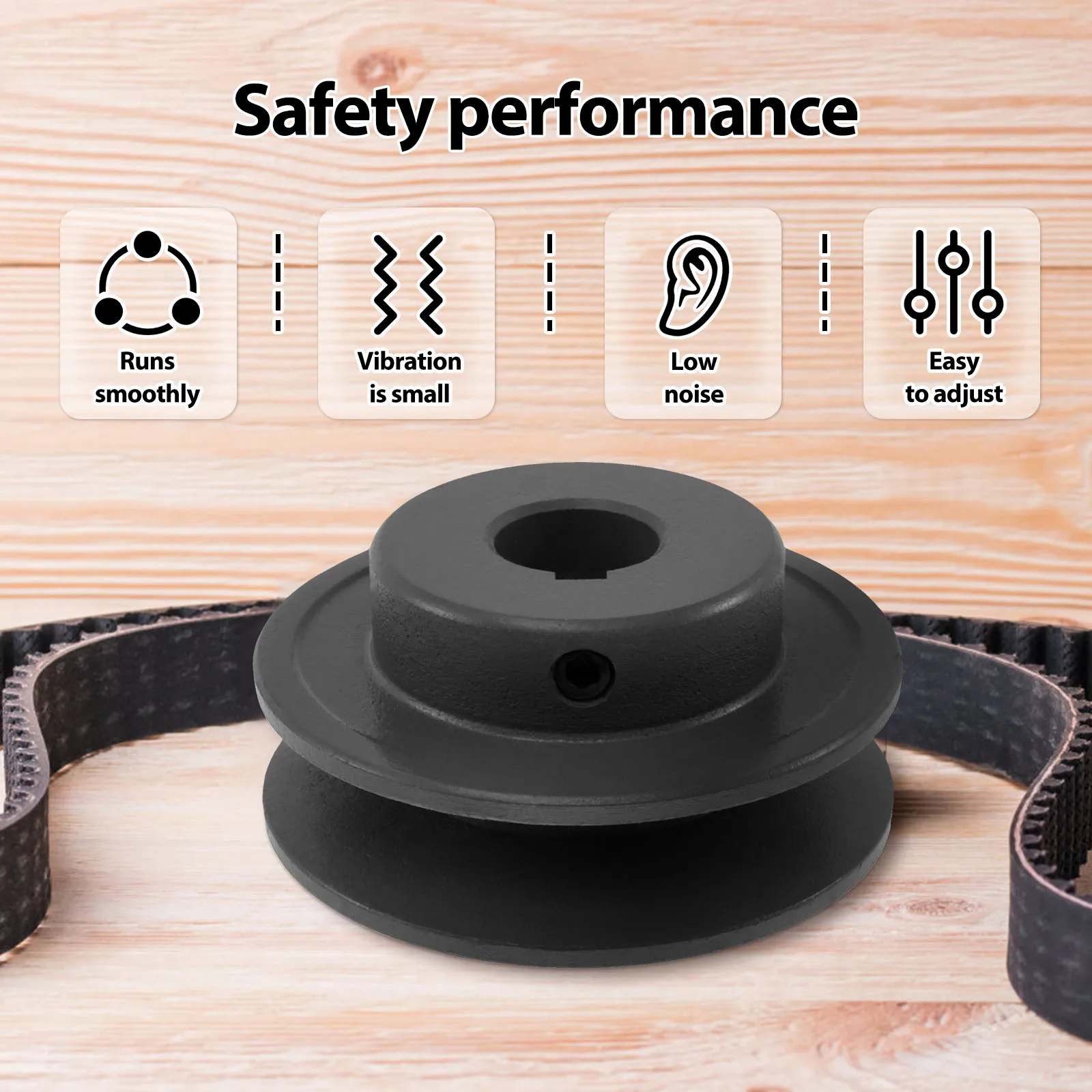 Belt Pulley Robust Cast Iron V Belt Sheave with Precise Sizes Belt Pulley Efficient V Belt Pulley for 4L Belts A Belts AX Belts