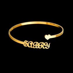 Nextvance personalizzato targhetta nome braccialetto personalizzato polsino braccialetti donna uomo gioielli in acciaio inossidabile Color oro