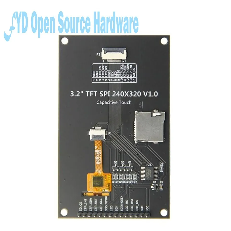 Imagem -04 - Spi Serial Tft Lcd Tela com Painel de Toque Driver ic Ili9341v 3.2 320x240 Spi Arduino Arduino