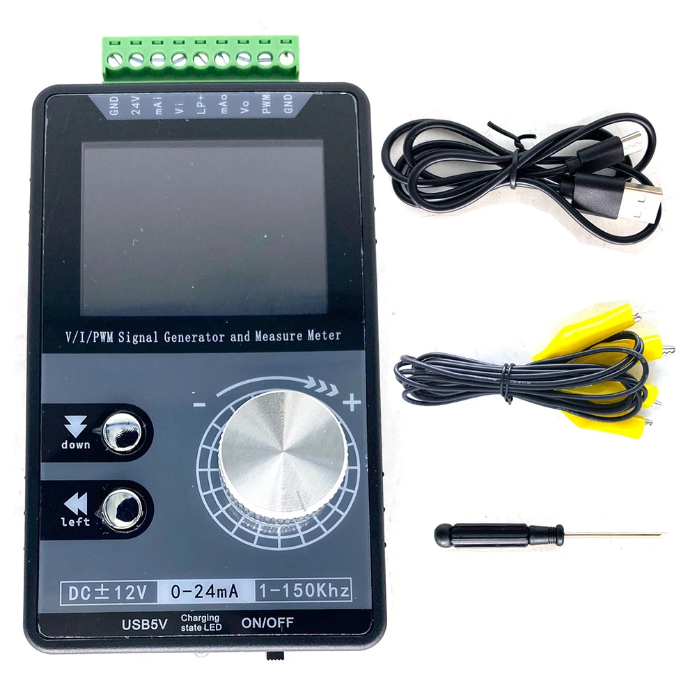

For Adjustable Output Screen Handheld Current Source For Laboratory Use Color Display Voltage Current Meter Test Cable