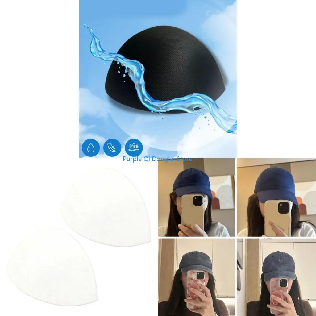 L21E 2pcs Sweat Absorbing Breathable Hat Form Light weight Portable for Travel