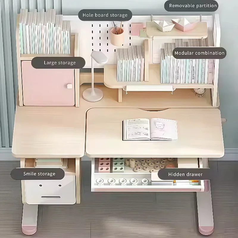 Meubles De chambre d'enfants tiroir De bureau pour enfants pratique enfants étude chambre Mesa Montessori De Madera meubles pour enfants