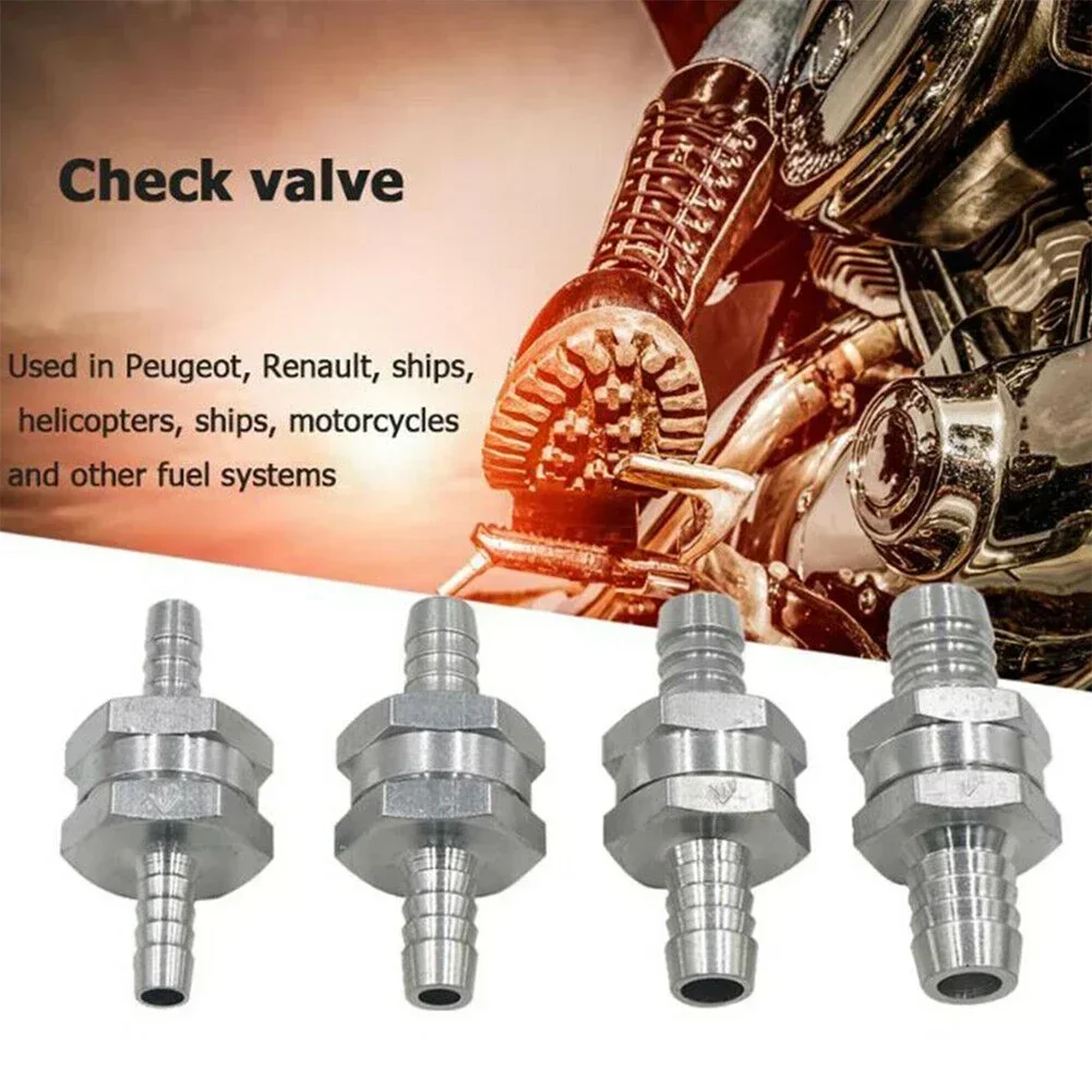 6/8/10/12mm New Check Valves Aluminum Way Check Valve Fuel Water Vapor Air Vacuum For Car Dieselgasoline Pressure 0.2-6 Bar