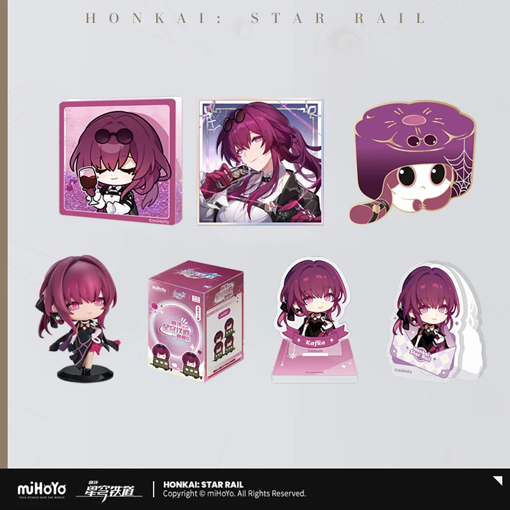 Sunsyea Official Honkai Star Rail Merch From miHoYo Kafka Colored Board Brooch Seal Cards Ticket Anime Collection