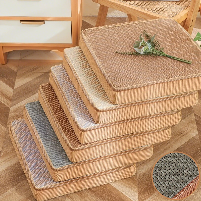 

Thickened Ice Summer Seat Cushion Anti-Slip Breathable Cooling Mat for Office Home Chairs Removable Zippered Cover Easy Wash