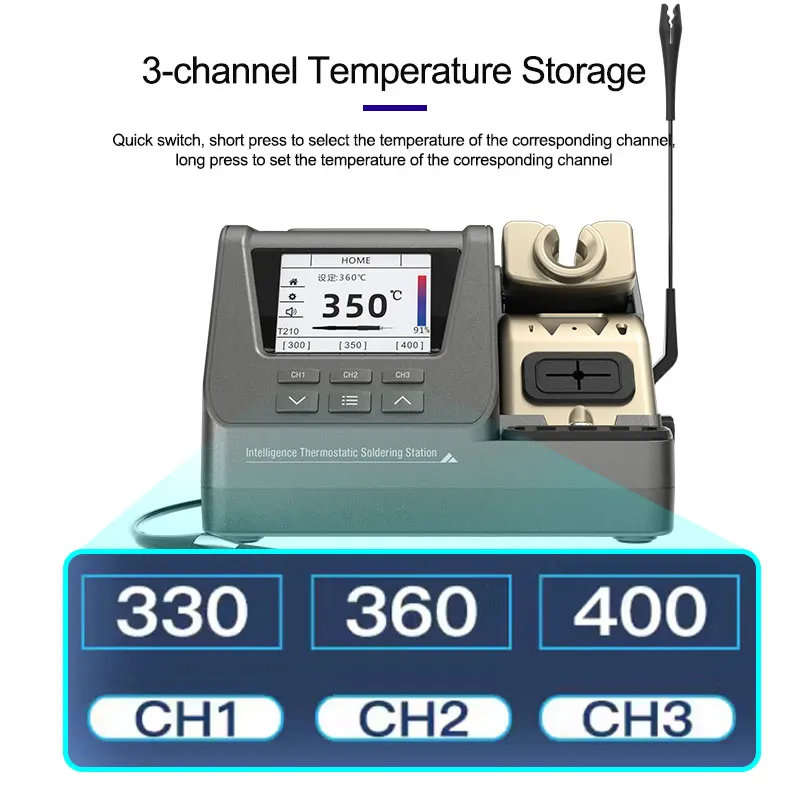 محطة لحام ذكية GVM H3 ، 2S تسخين سريع ، تدعم T245 ، T210 ، مقابض T115 ، إصلاح الهاتف المحمول ، آلة لحام BGA SMD