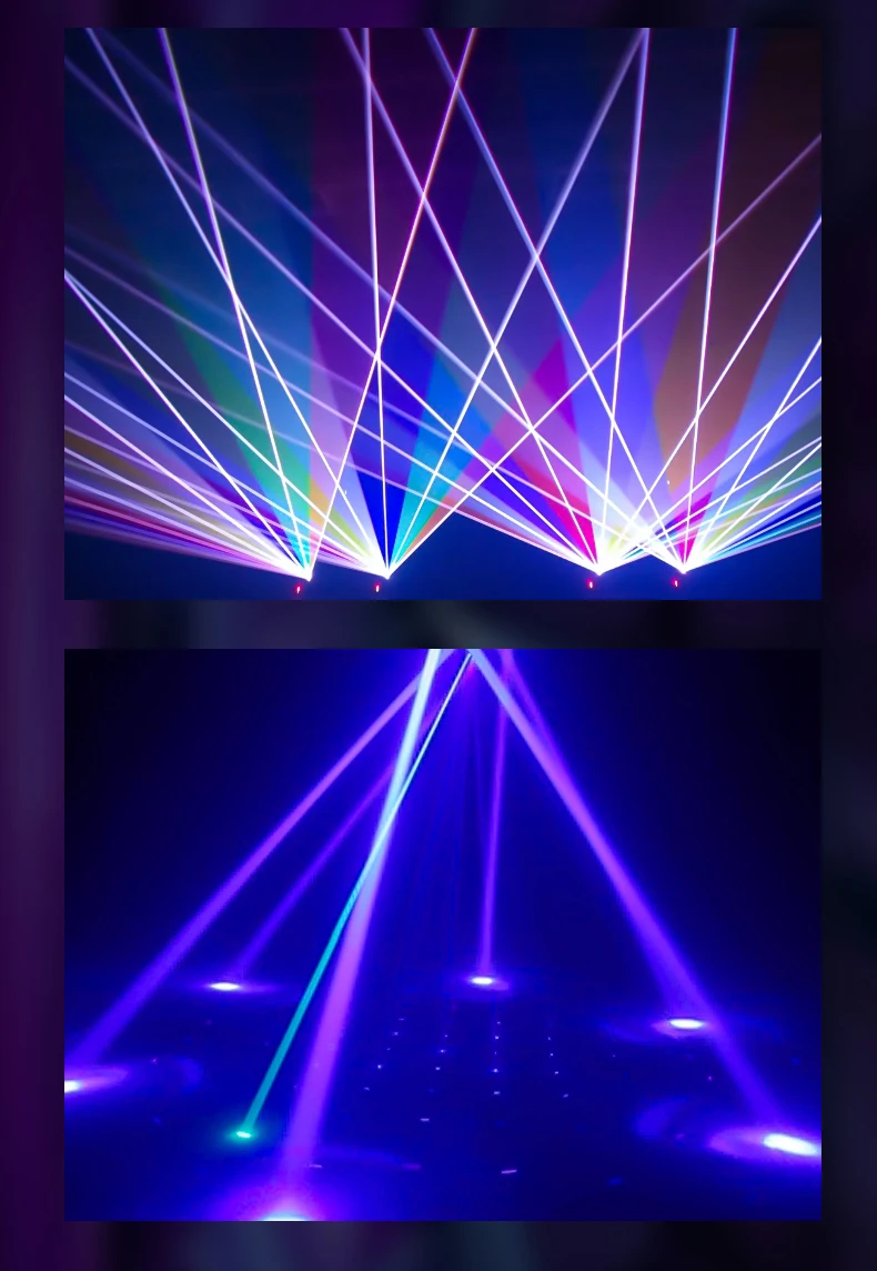 Fernbedienbare Moving-Head-Lichtanlage mit 6 Armen, RGBW-Beam, Strobe, Laser, DMX512-Bühnenbeleuchtung für DJ, Disco, KTV – Detail 11