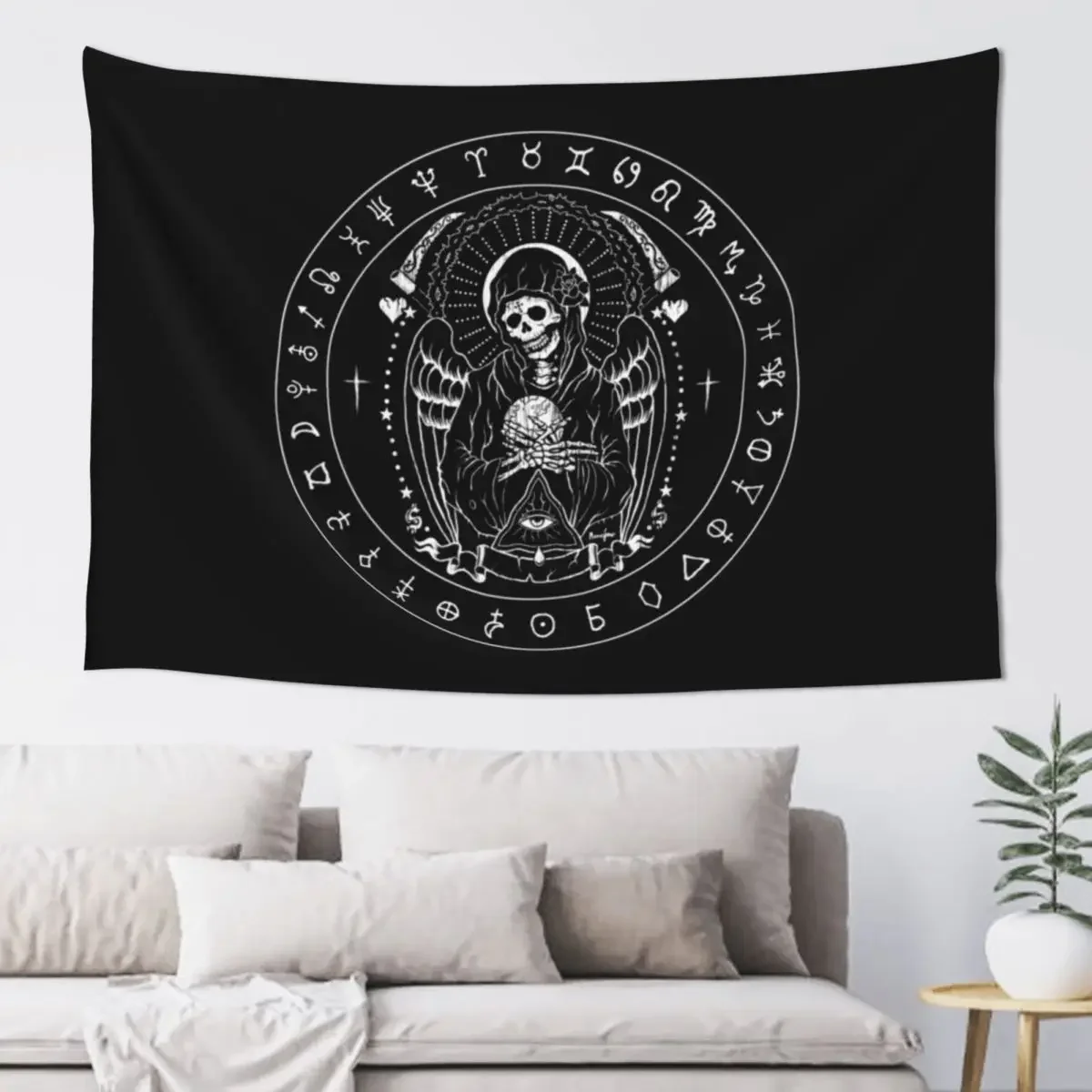 

Holy Death Santa Muerte Tapestry Home Decor Aesthetic Decoration For Bedroom Tapestry