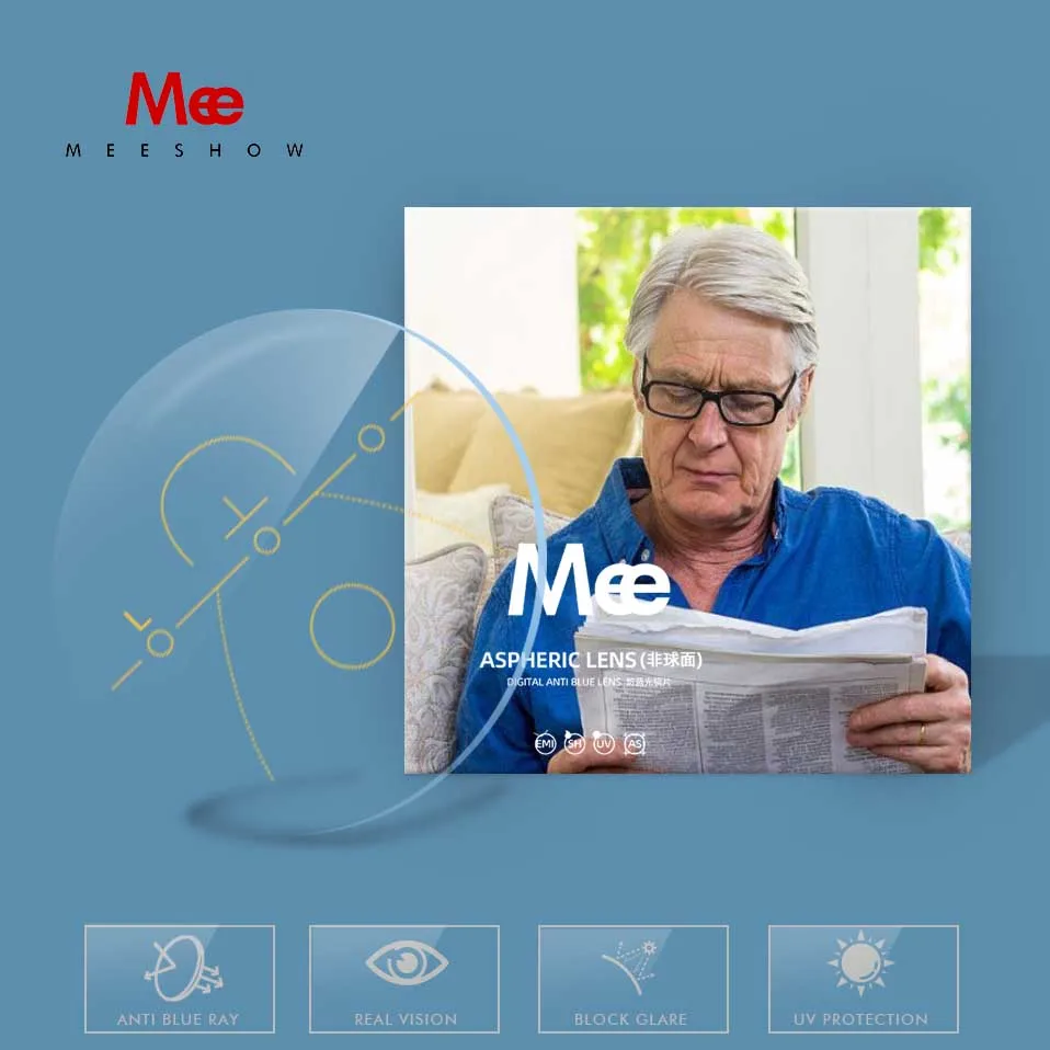 Progressive Multifocal Lenses 1.56 1.61 1.67 1.74 Anti Blue Light HD Bifocal Optical Prescription Myopia Hyperopia Lens