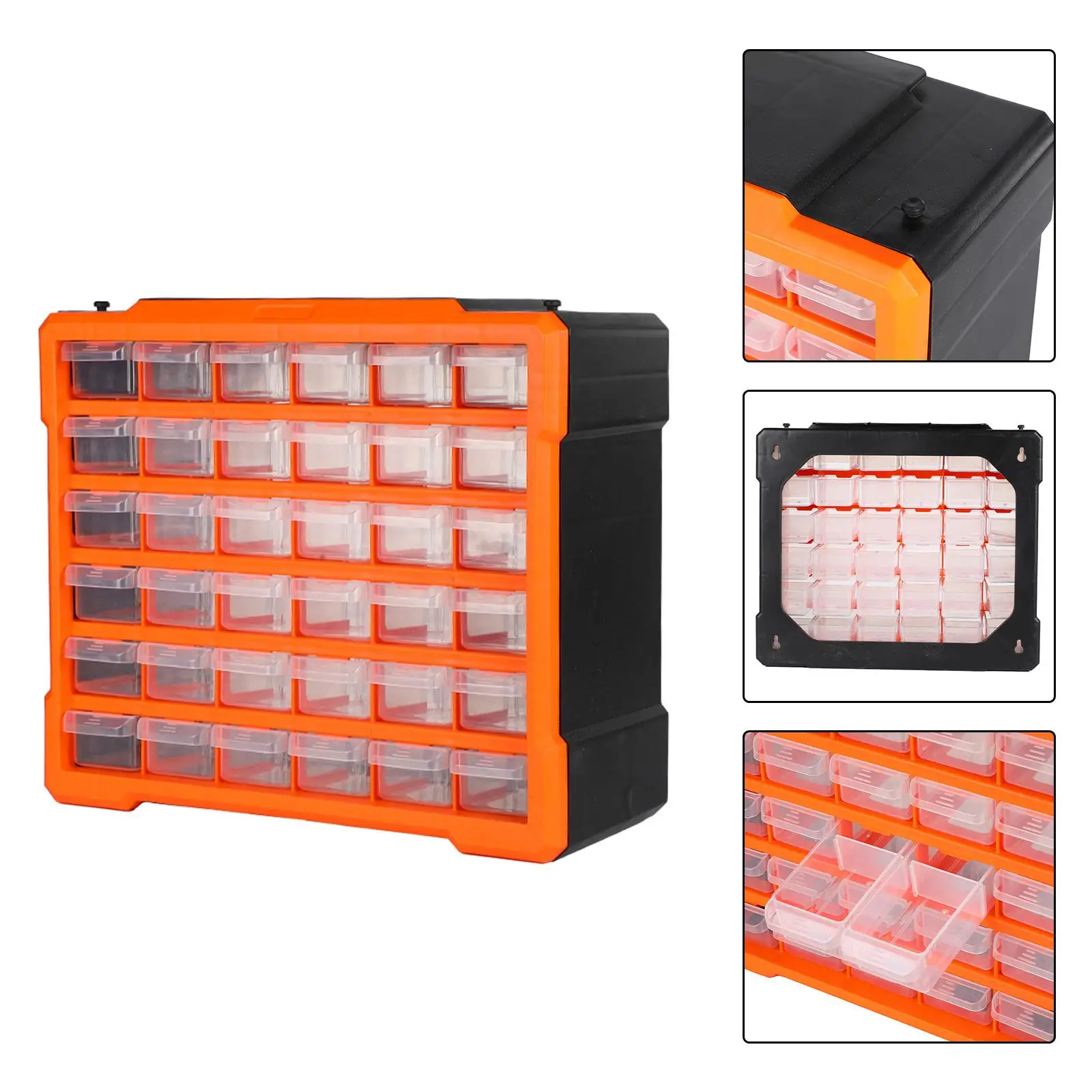 Small Tools Organizer Tool Box Versatile Sturdy Protective Case Component Storage Box Craft Cabinet 36 Drawers for Beads Makeup