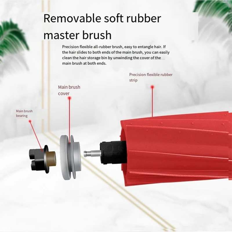 2 pezzi di ricambio per spazzola a rullo principale in gomma per Roborock S7/S7 MaxV/S7 MaxV Plus/S7 MaxV Ultra Robot aspirapolvere