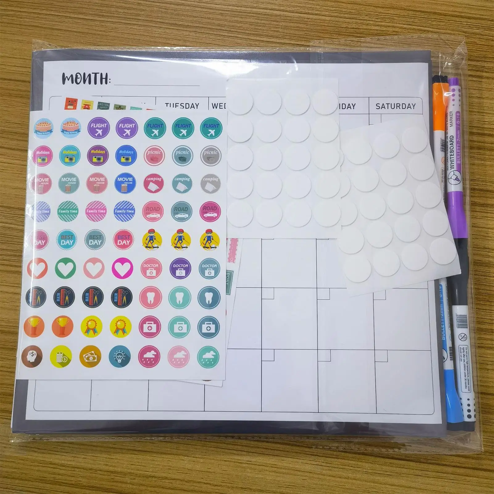 

Blank Poster Calendar Schedule Dry Erase Wall Calendar 55x34 Inches Reusable Undated Planner For Home School Office