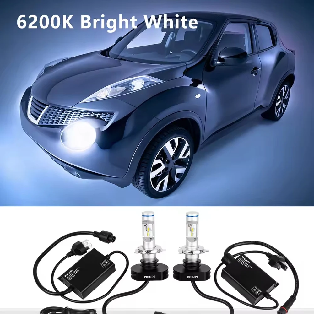 Philips LED X-treme Ultinon H4 Car Headlight 6200K Bright White