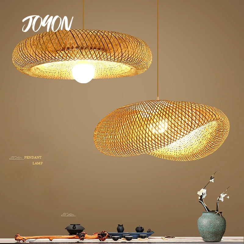 

Bamboo Weaving Chandelier Southeast Asian Restaurant Dining Table Restaurant Lamp Japanese Pastoral Homestay Rattan Weaving Lamp