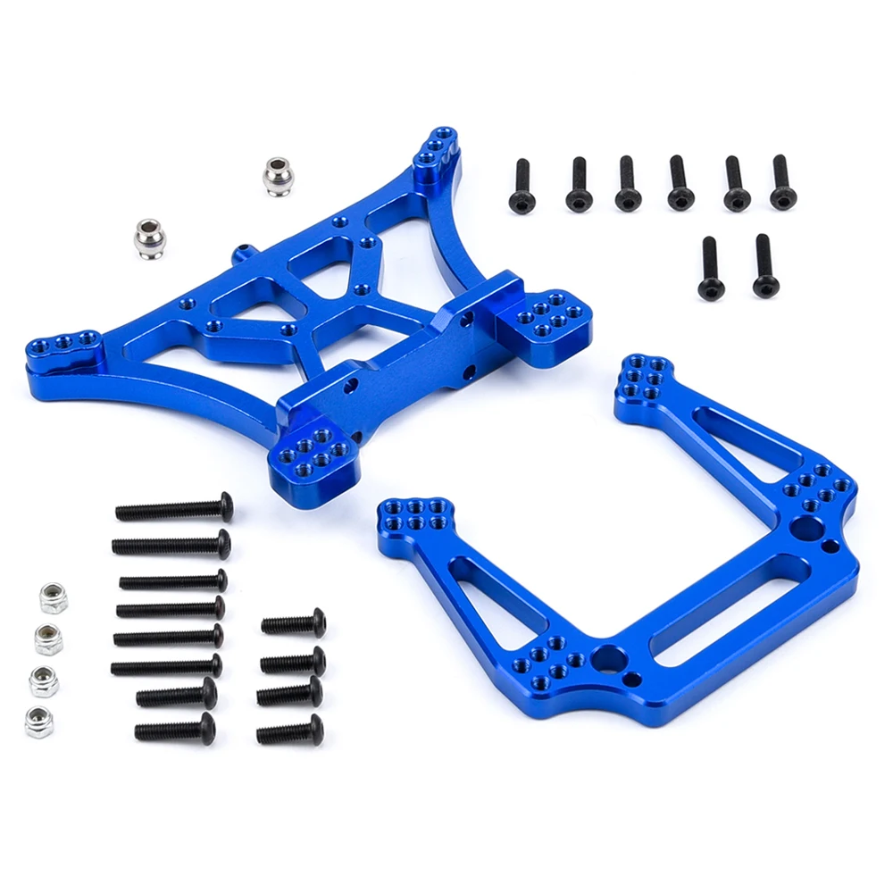 1 Pair of Aluminum Front and Rear Shock Mounts for 1/10 Traxxas Slash 2WD Rustler Stampede VXL Skully RC Car Upgrade Parts