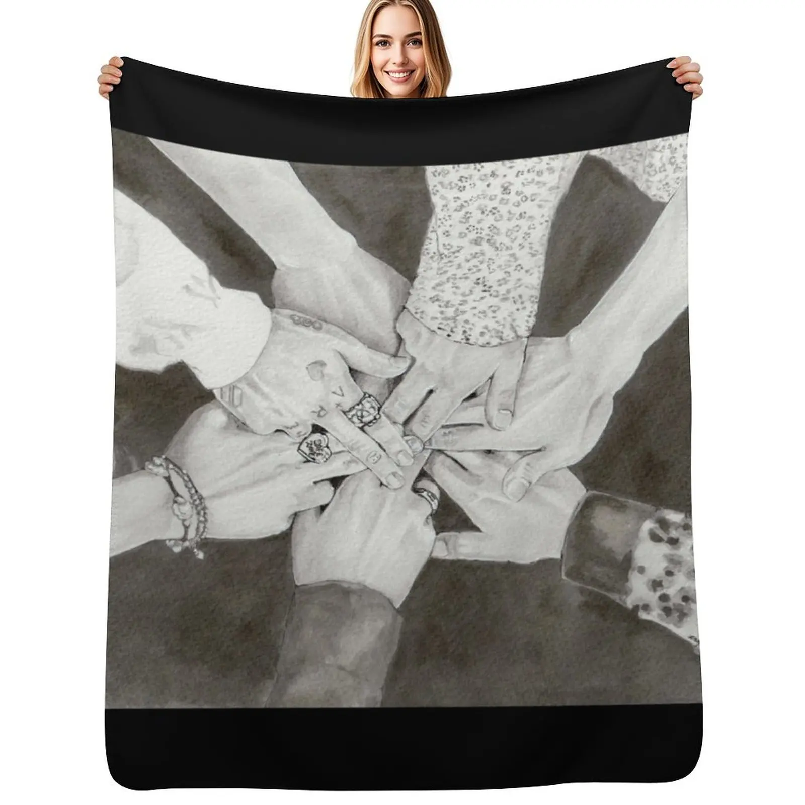 

OT7 Hands () Throw Blanket Decorative Sofas Thermal Decorative Sofa Soft Big Blankets