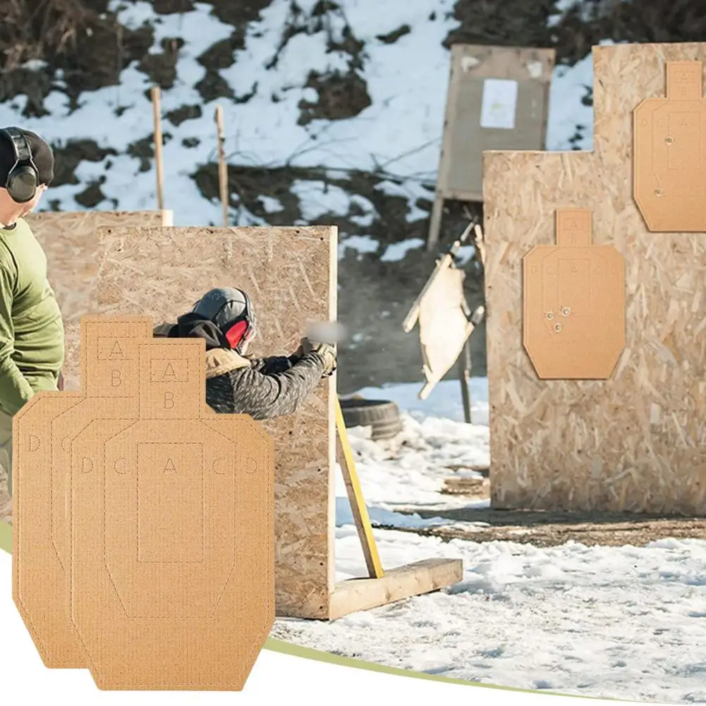 20Pcs Cardboard Targets Paper Targets Realistic Human Silhouette Targets Recyclable Training Target Pasters Картонная Мишень