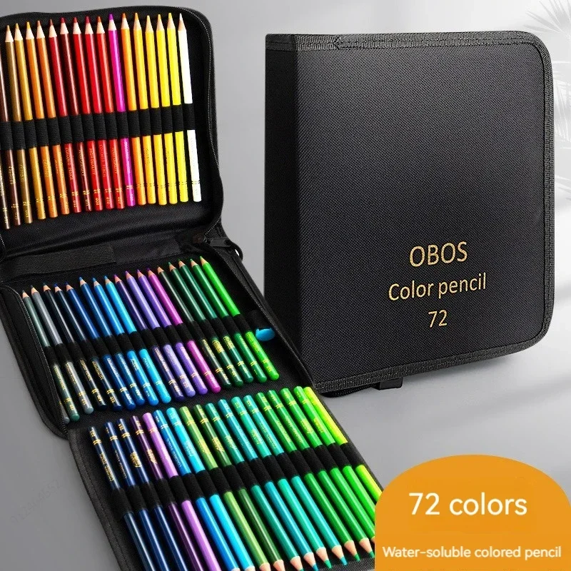 200/120/72/48 Kleurpotloden Olie/Aquarel Kleurpotloden met Doek Tas Voor Professionele Tekening schetsen Art Supplies