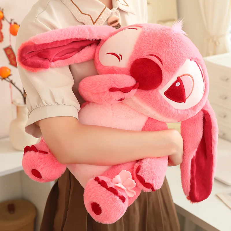 Kawaii disney sakura stich plüschtiere kawaii weiche disney rosa sakura stich ausgestopfte puppe anime film weihnachts geschenk